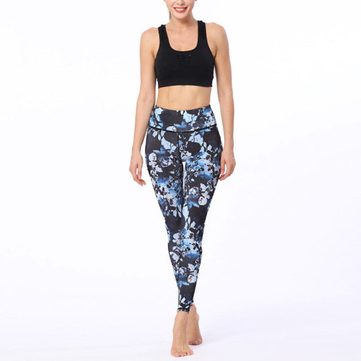 Buddha Stones Simple Leaves Print Sports Fitness Leggings Women's Yoga Pants - image 4