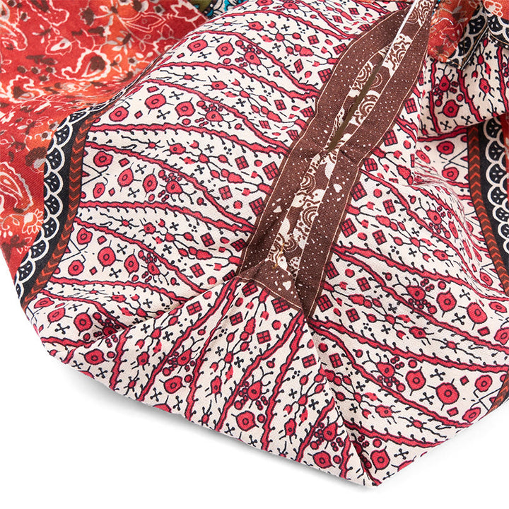 Buddha Stones Colored Stripes Pattern Cotton Shoulder Bag - image 9