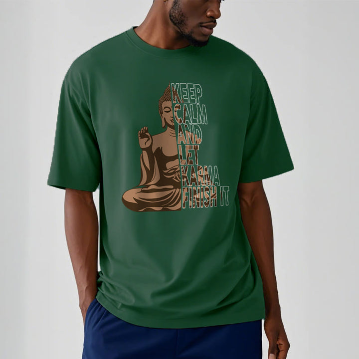 Buddha Stones KEEP CALM AND LET KARMA FINISH IT Tee T-shirt - image 11