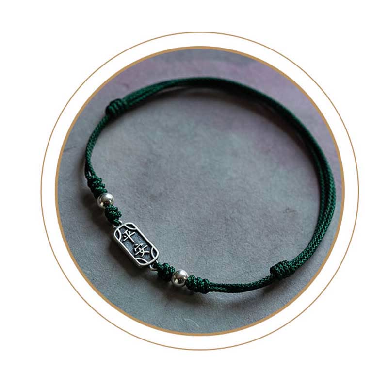 Buddha Stones Handmade 925 Sterling Silver Peace And Joy Safe Well Protection Braided Bracelet - image 29