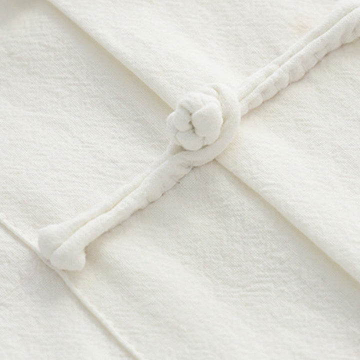 Buddha Stones Chinese Frog-Button Tang Suit Men's Short Sleeve Shirt Cotton Linen Clothing With Pockets - image 3