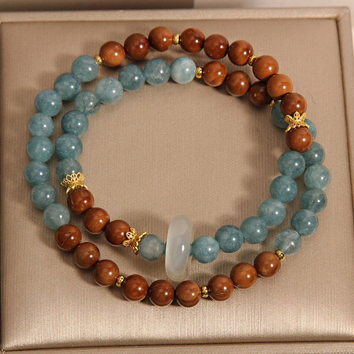 Buddha Stones Kuka Seed Jade Wealth Luck Bracelet