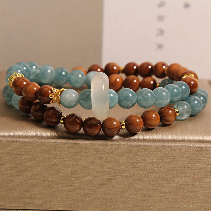 Buddha Stones Kuka Seed Jade Wealth Luck Bracelet