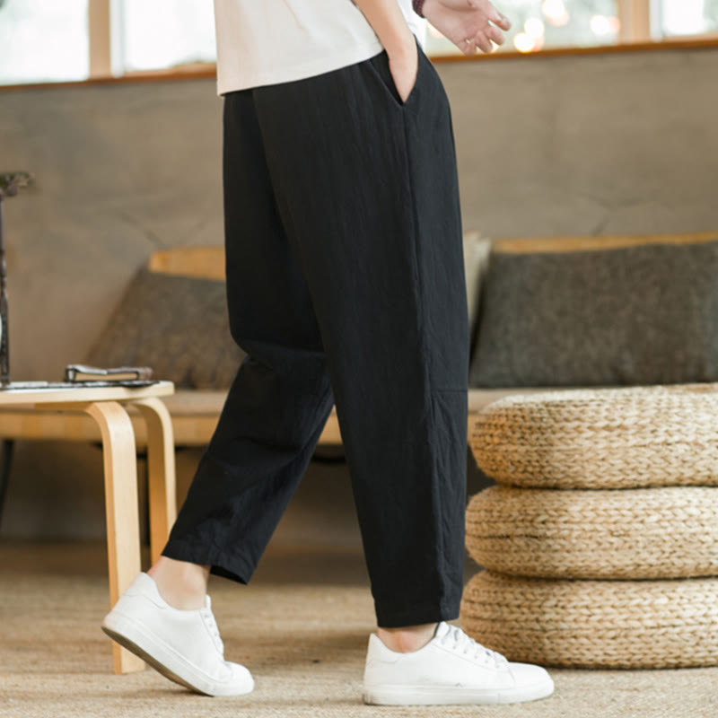 Buddha Stones Summer Men's Cotton Pants With Pockets - image 11