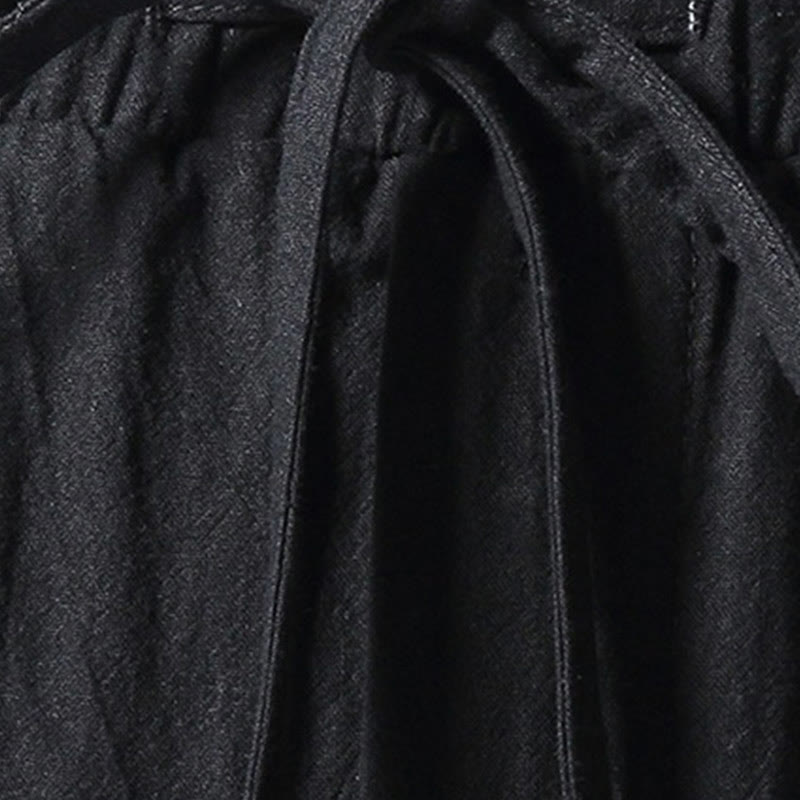 Buddha Stones Solid Color Cotton Linen Casual Men's Harem Pants With Pockets - image 4