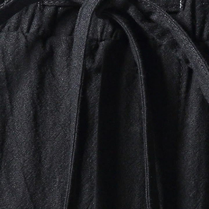Buddha Stones Solid Color Cotton Linen Casual Men's Harem Pants With Pockets - image 4