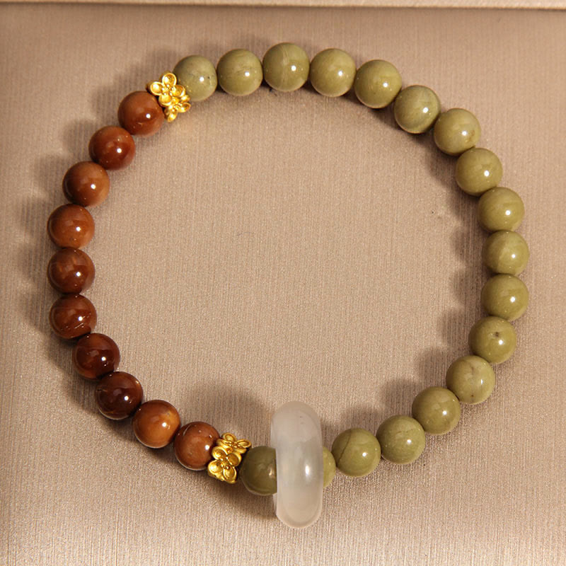 Buddha Stones Natural Alashan Agate Kuka Seed Encourage Bracelet