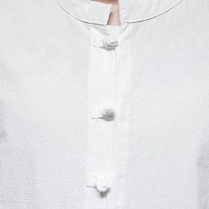 Buddha Stones Plain Color Men's Half Sleeve Cotton Shirt - image 9