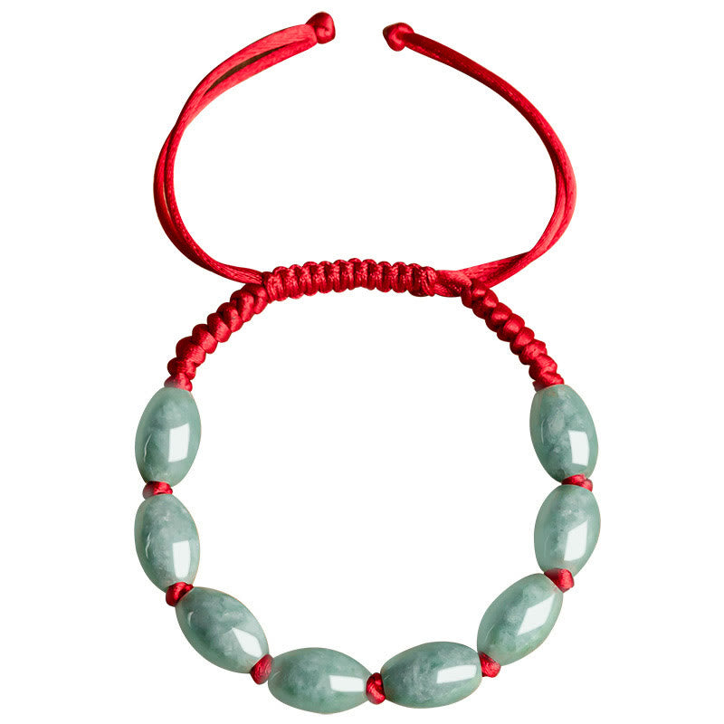 Buddha Stones Jade Luck Red String Bracelet