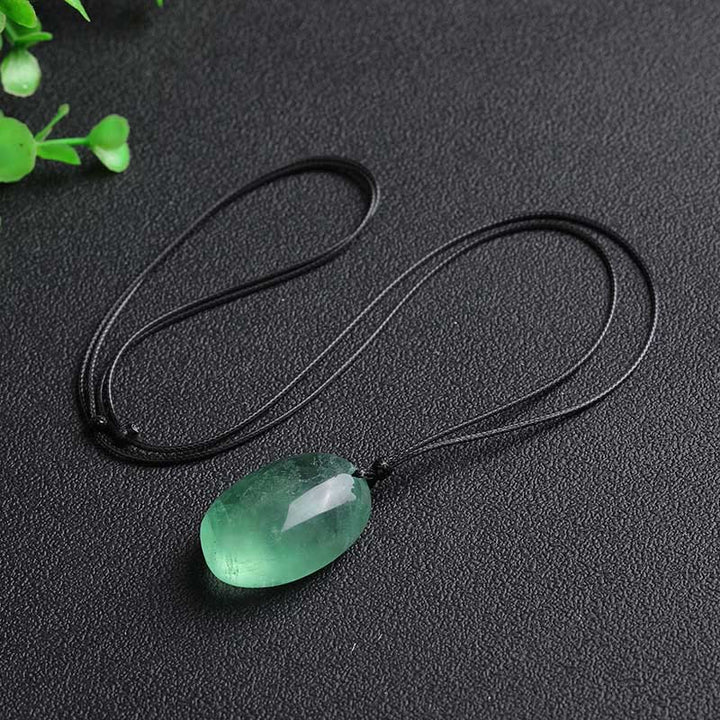 Buddha Stones Green Fluorite Power Necklace Pendant