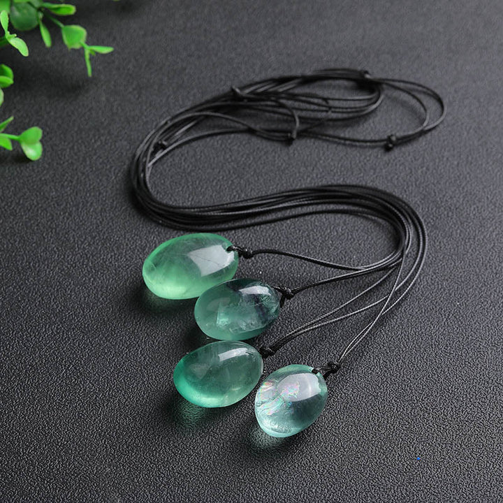 Buddha Stones Green Fluorite Power Necklace Pendant