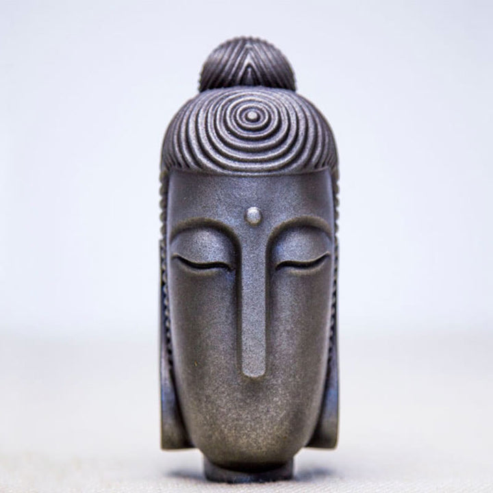 Buddha Stones Closed Eyes Meditating Buddha Iron Powder Rust Cast Resin Statue Home Decoration