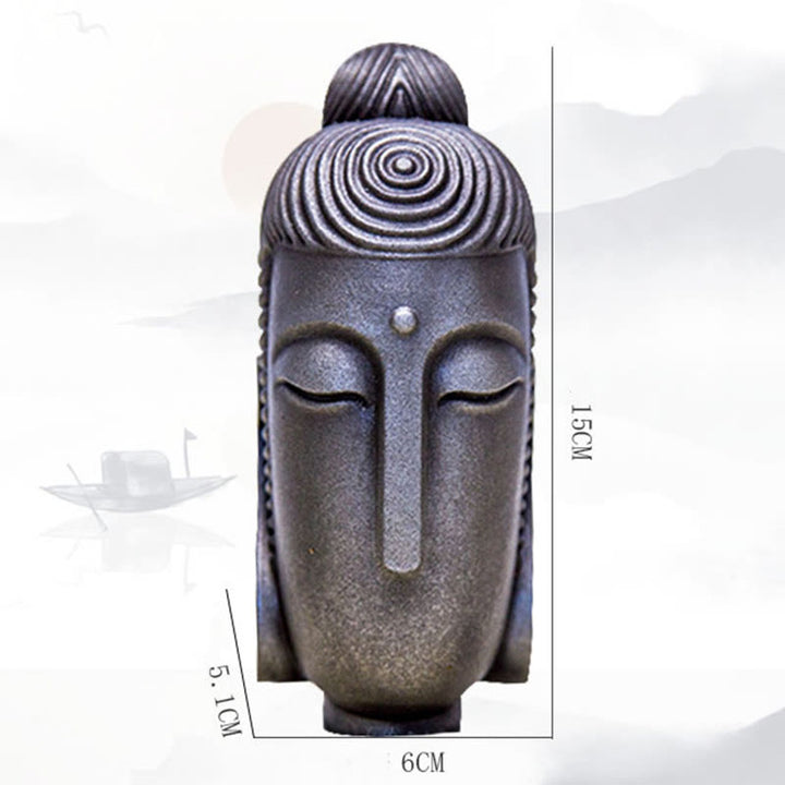 Buddha Stones Closed Eyes Meditating Buddha Iron Powder Rust Cast Resin Statue Home Decoration - image 25