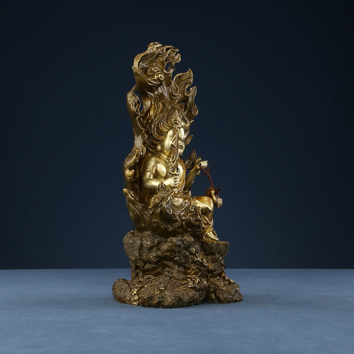 Buddha Stones Acalanatha Buddha Figurine Serenity Copper Statue Home Offering Decoration - image 9