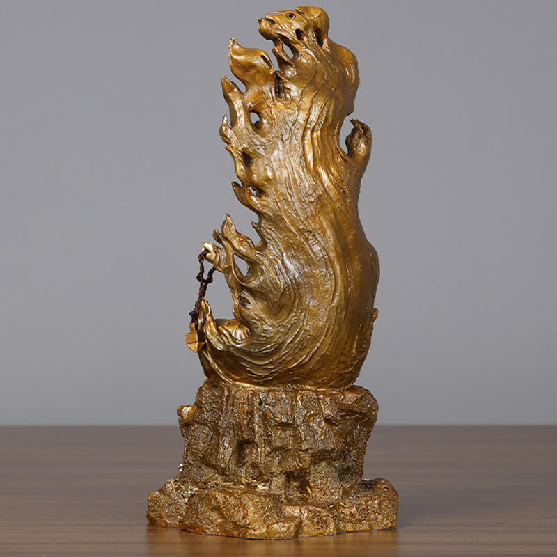 Buddha Stones Acalanatha Buddha Figurine Serenity Copper Statue Home Offering Decoration - image 14