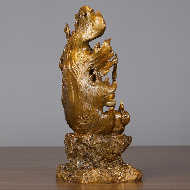 Buddha Stones Acalanatha Buddha Figurine Serenity Copper Statue Home Offering Decoration - image 3