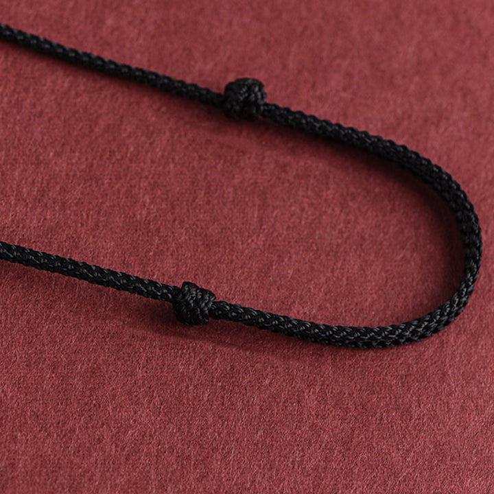 Buddha Stones 999 Sterling Silver Six True Word Heart Sutra String Necklace Pendant - image 24
