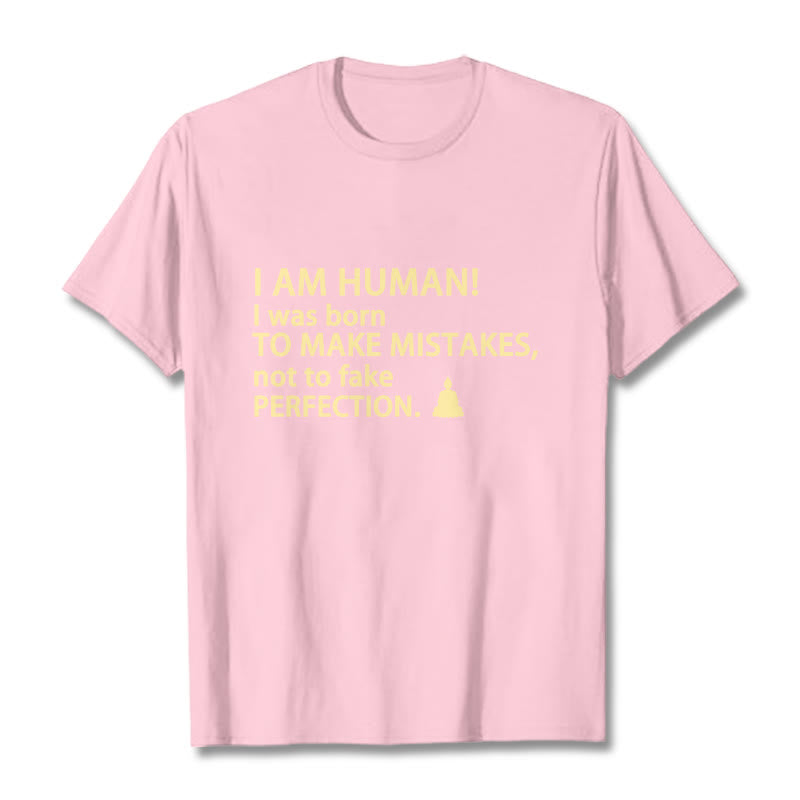Buddha Stones I Am Human Tee T-shirt - Light Pink - 2XL - image 11