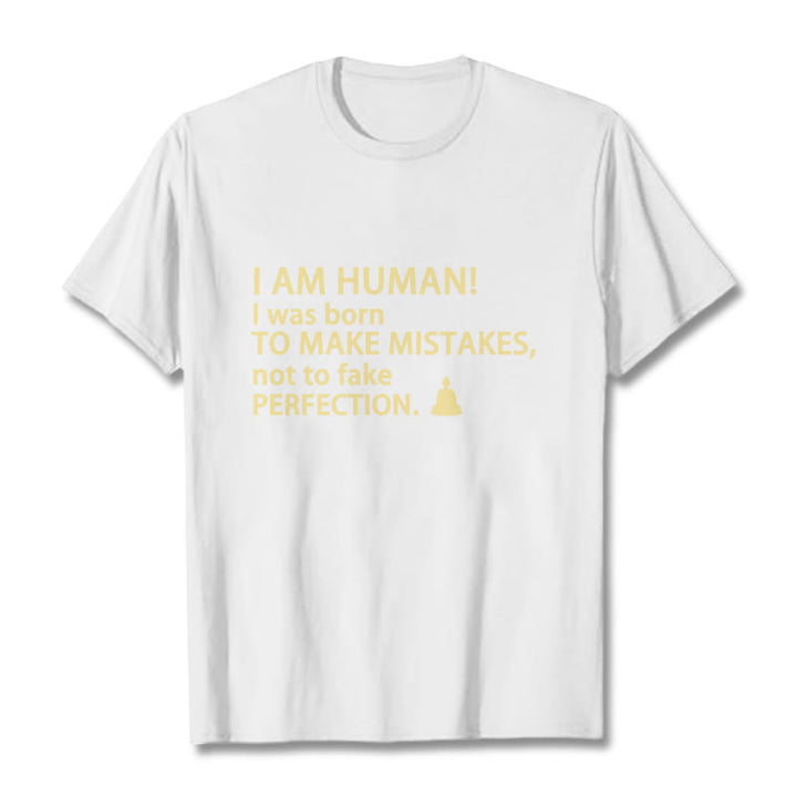 Buddha Stones I Am Human Tee T-shirt - White - 2XL - image 7