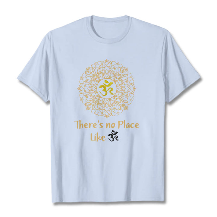 Buddha Stones There Is No Place Like Lotus Tee T-shirt - Light Cyan - 2XL - image 10