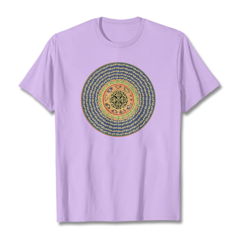 Buddha Stones 108 Om Mani Padme Hum Mantra Sanskrit Tee T-shirt