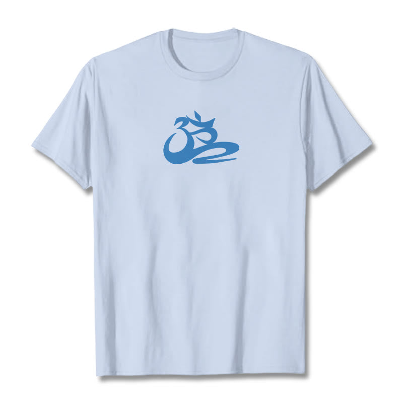 Buddha Stones OM Tee T-shirt - Light Cyan - 2XL - image 13