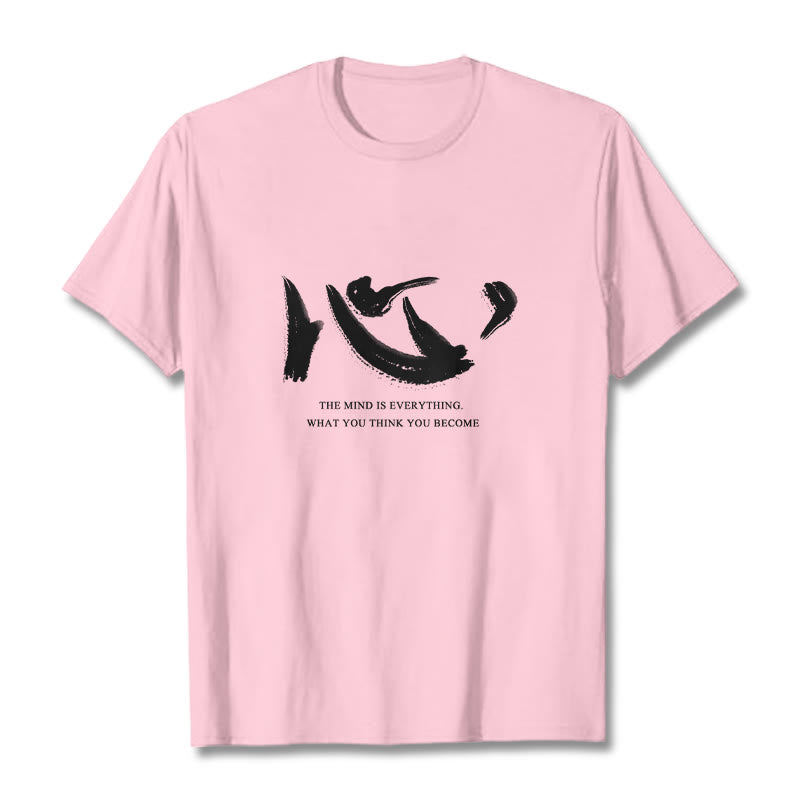 Buddha Stones Xin The Mind Is Everything Tee T-shirt - Light Pink - 2XL - image 11