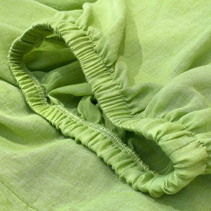 Buddha Stones Summer Plain Color Linen Drawstring Pants With Pockets - image 24