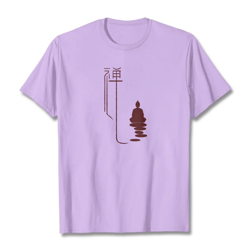 Buddha Stones Zen Buddha Tee T-shirt - Plum - 2XL - image 15