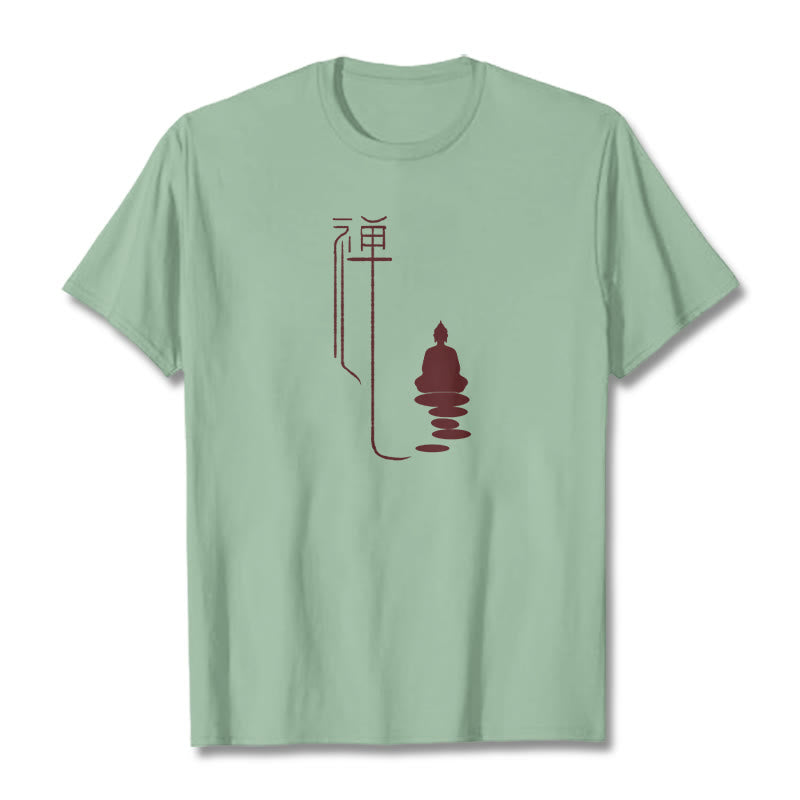 Buddha Stones Zen Buddha Tee T-shirt - Pale Green - 2XL - image 17