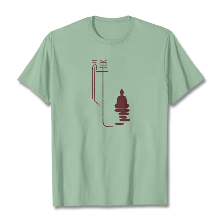 Buddha Stones Zen Buddha Tee T-shirt - Pale Green - 2XL - image 17
