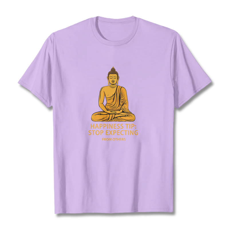 Buddha Stones Stop Expecting From others Buddha Tee T-shirt - Plum - 2XL - image 17