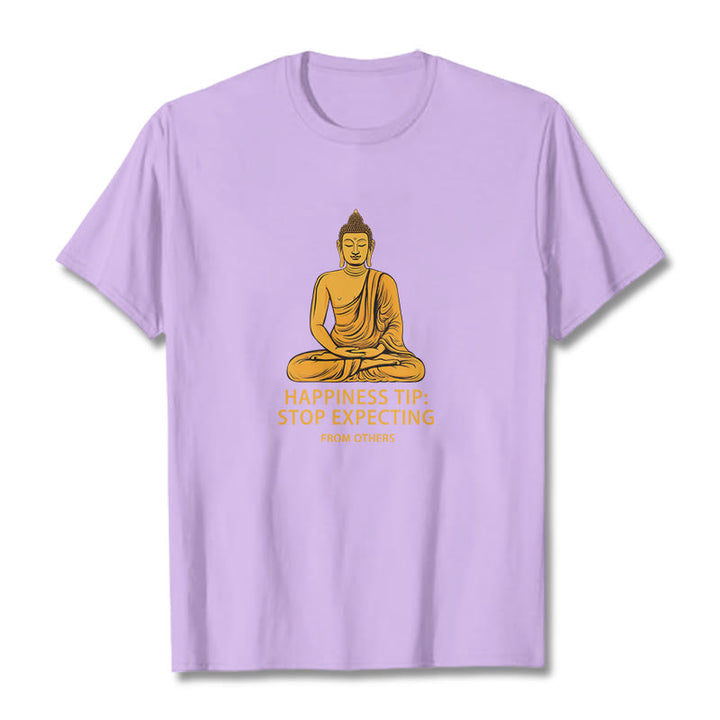 Buddha Stones Stop Expecting From others Buddha Tee T-shirt - Plum - 2XL - image 17