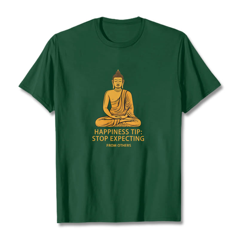 Buddha Stones Stop Expecting From others Buddha Tee T-shirt - Forest Green - 2XL - image 5