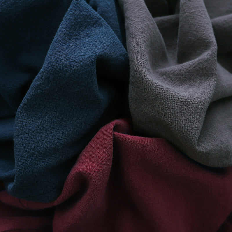 Buddha Stones Plain Color Ramie Linen Cotton Pants With Pockets - image 55