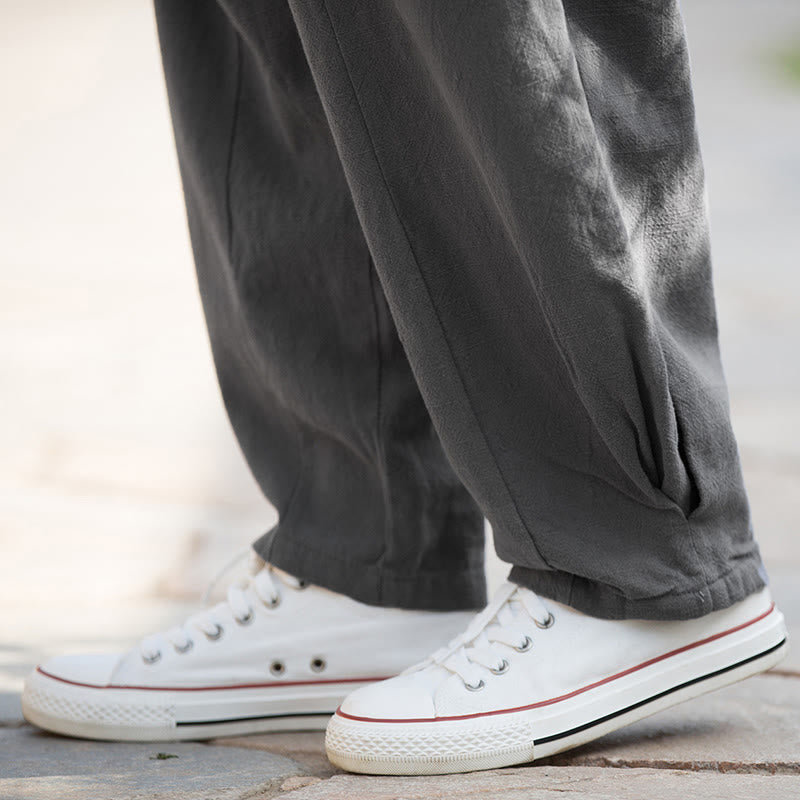 Buddha Stones Casual Ramie Linen Cotton Yoga Pants With Pockets - image 31