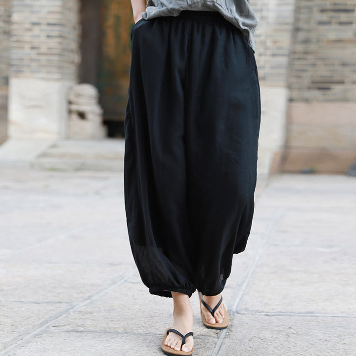 Buddha Stones Casual Summer Women's Cotton Pants With Pockets - image 16