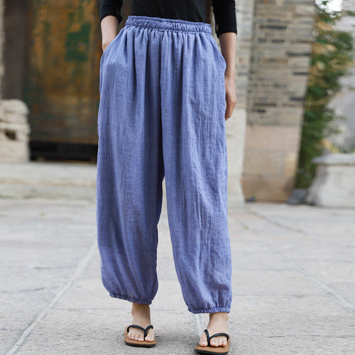 Buddha Stones Casual Summer Women's Cotton Pants With Pockets - image 36