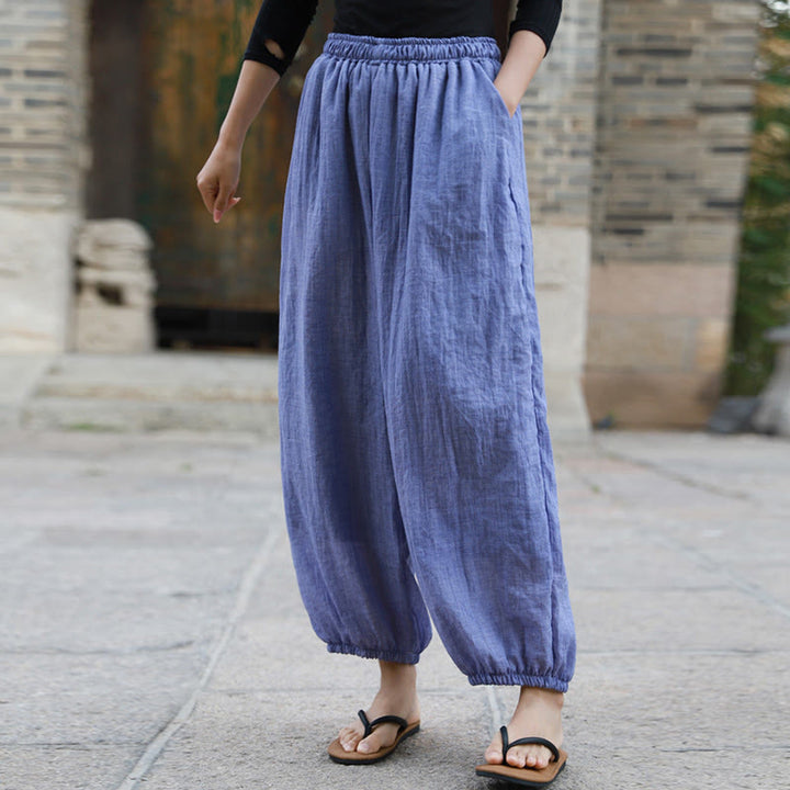 Buddha Stones Casual Summer Women's Cotton Pants With Pockets - image 35