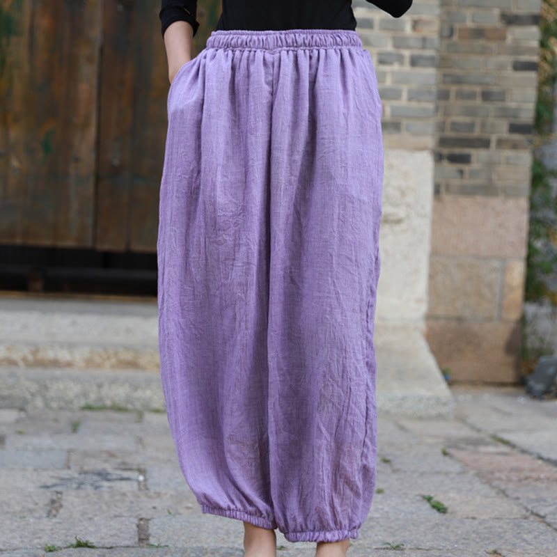 Buddha Stones Casual Summer Women's Cotton Pants With Pockets - image 39