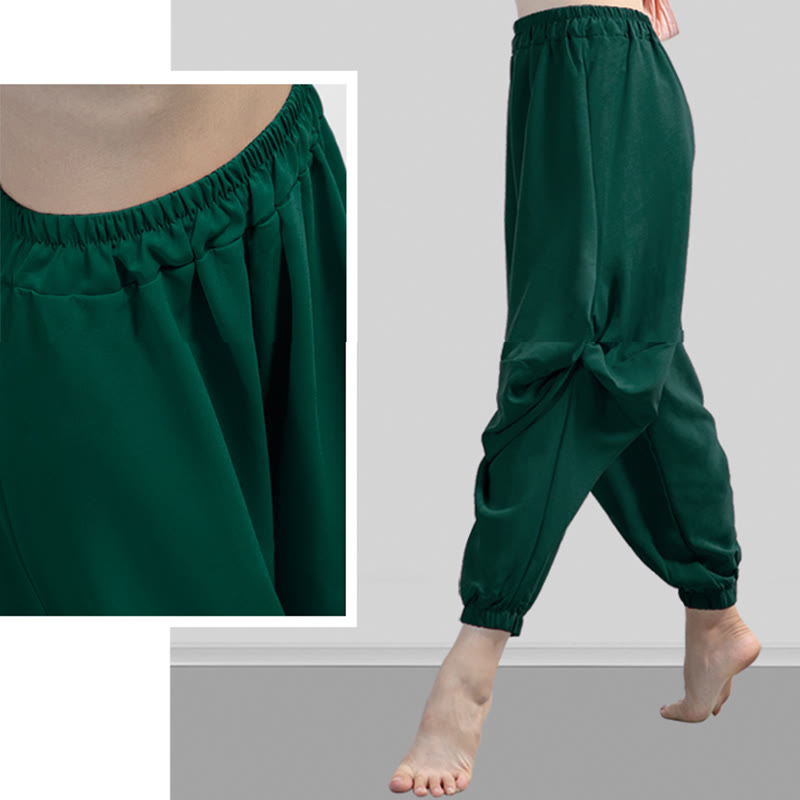 Buddha Stones Plain Color Modal Dance Yoga Breathable Pants - image 18