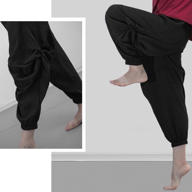 Buddha Stones Plain Color Modal Dance Yoga Breathable Pants