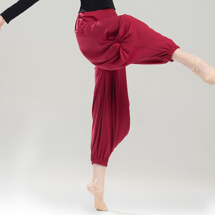 Buddha Stones Plain Color Modal Dance Yoga Breathable Pants