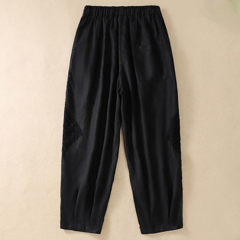 Buddha Stones Summer Women's Cotton Drawstring Harem Pants With Pockets - image 9