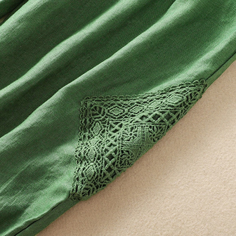 Buddha Stones Summer Women's Cotton Drawstring Harem Pants With Pockets - image 13