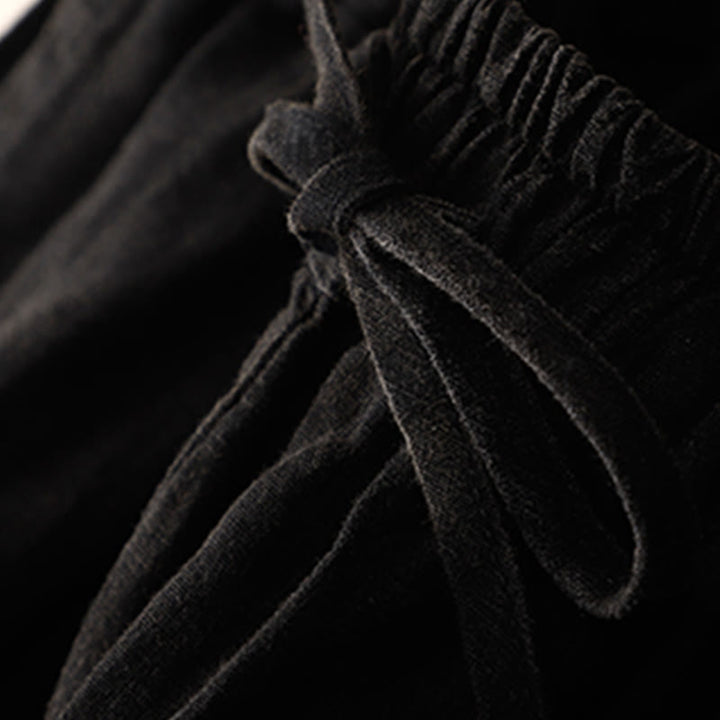 Buddha Stones Summer Women's Linen Drawstring Elastic Waist Harem Pants With Pockets - image 9