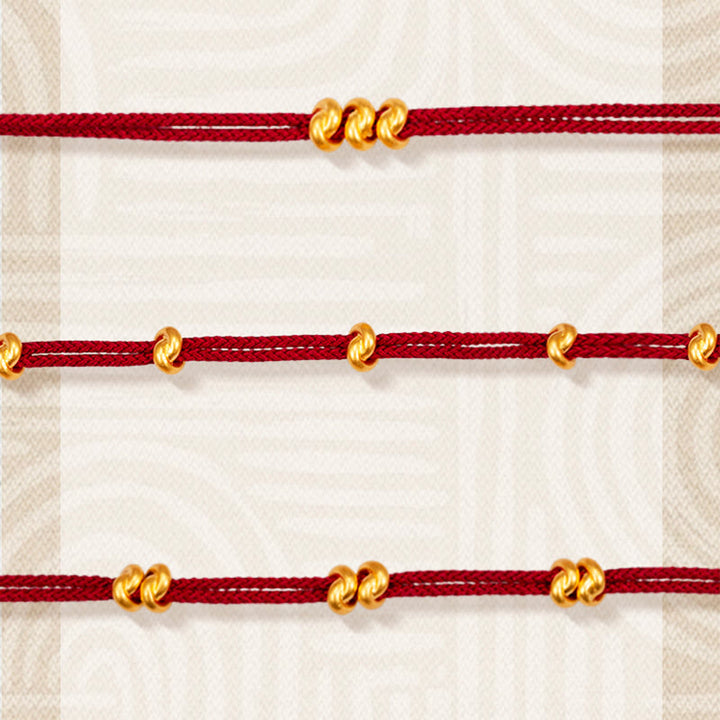 Buddha Stones 999 Gold Wish Knot Design Handmade Luck Braided Rope Bracelet