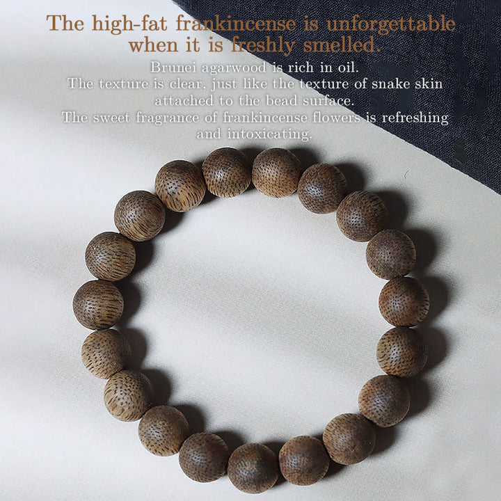 Buddha Stones Natural Brunei Texture Agarwood Strength Bracelet