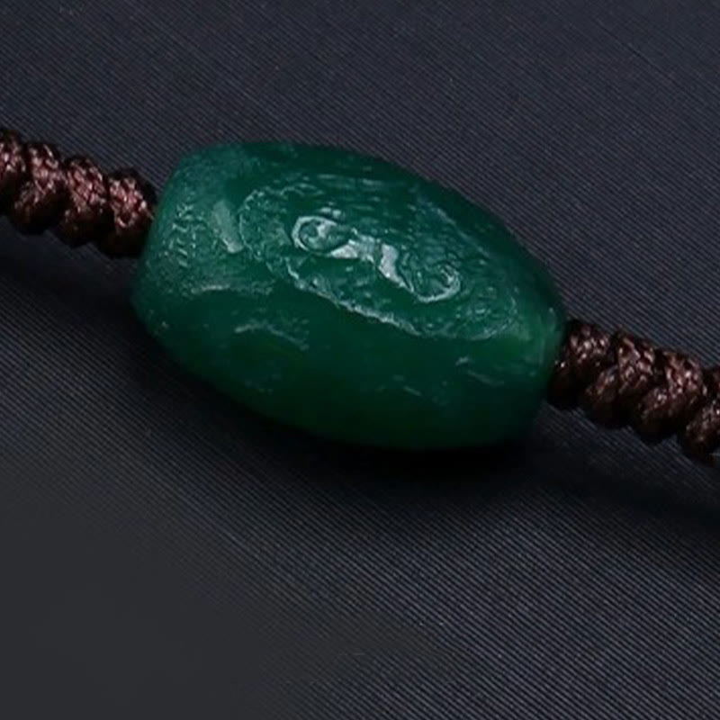 Buddha Stones Tibetan Nine-eye Dzi Bead Protection Braided Rope Necklace Pendant - image 10