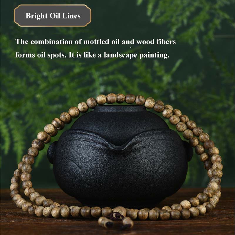 Buddha Stones 108 Mala Beads Hoi An Agarwood Ward Off Evil Spirits Bracelet